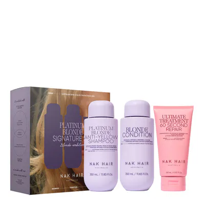 NAK Hair Signature Platinum Blonde Trio Pack