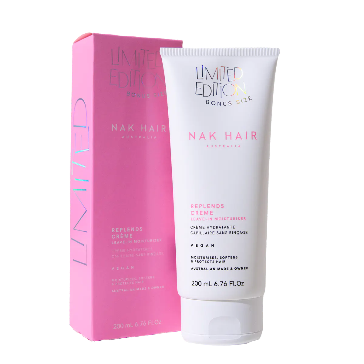 Nak Replends Créme Leave in Moisturiser 200ml Bonus Size Old Packaging