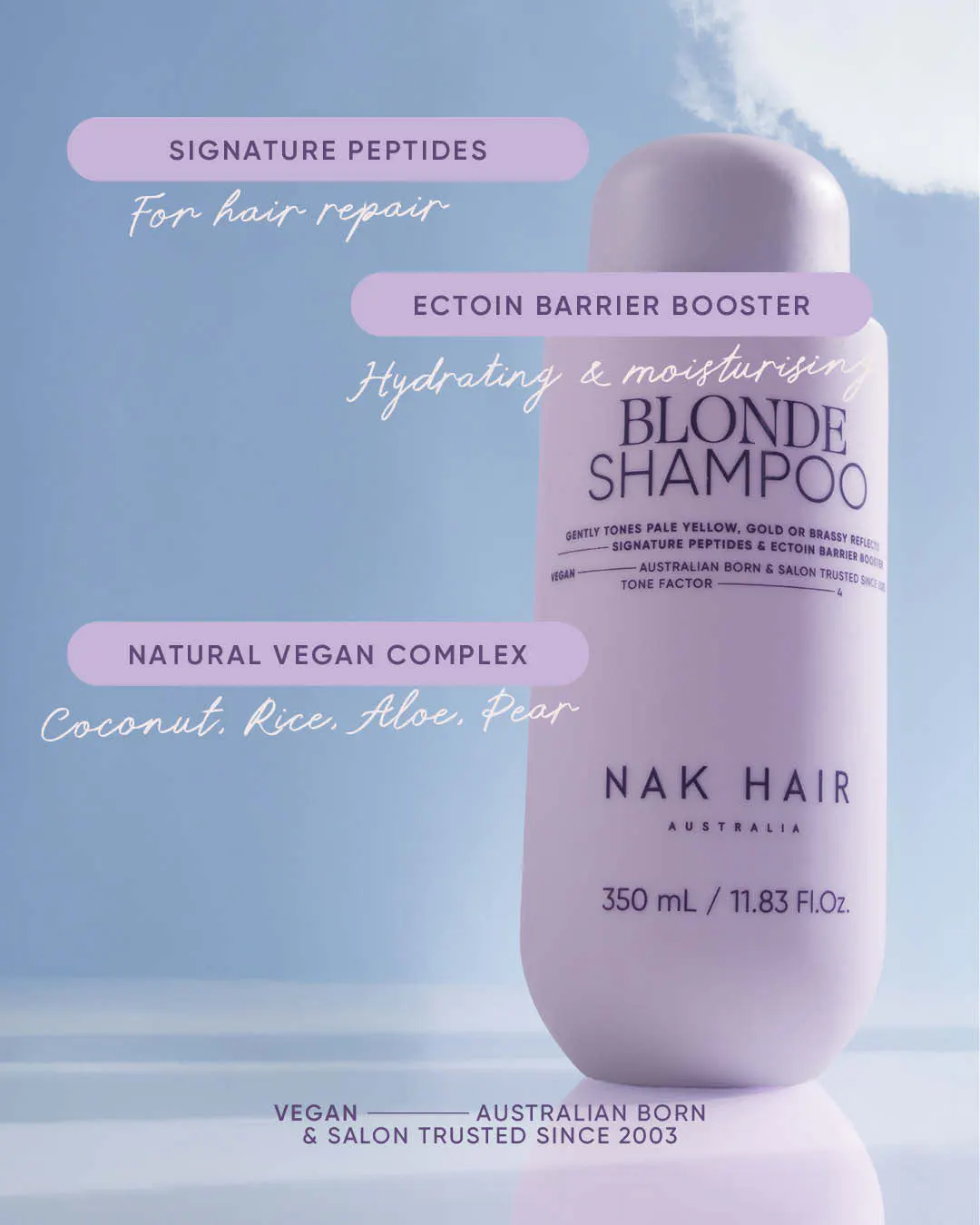 NAK Hair Blonde Shampoo 350ml, view 4