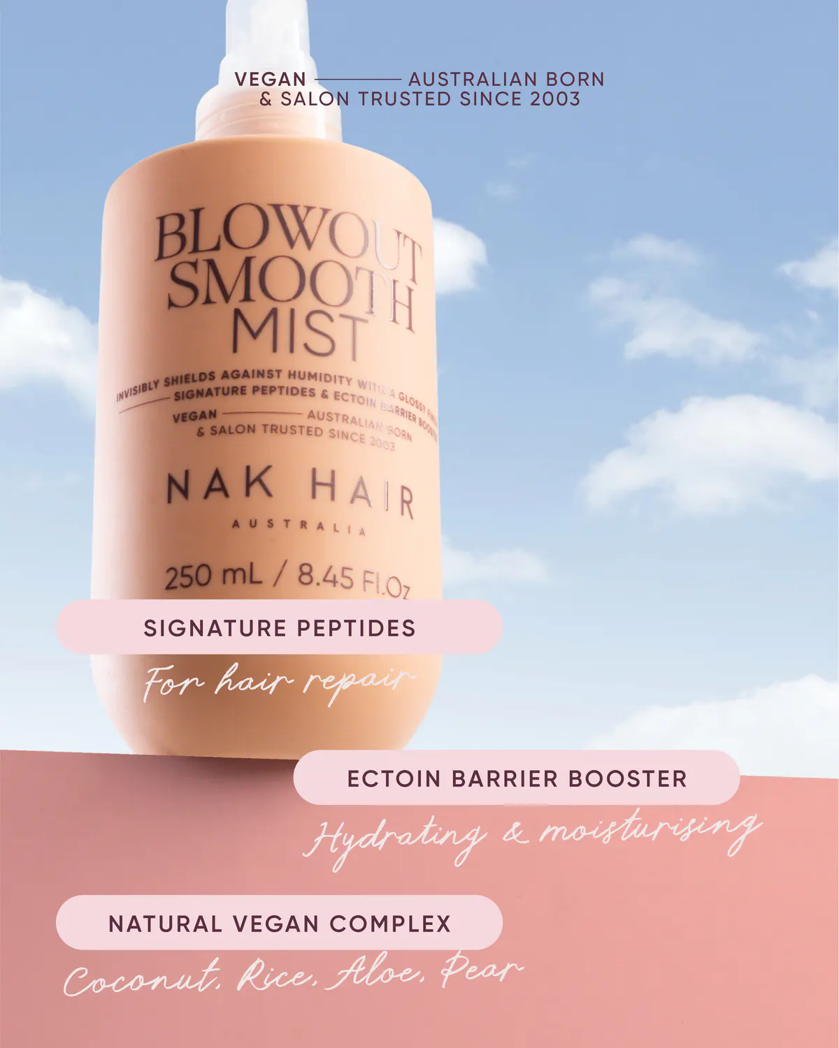 NAK Hair Blowout Smooth Mist 250ml, view 4