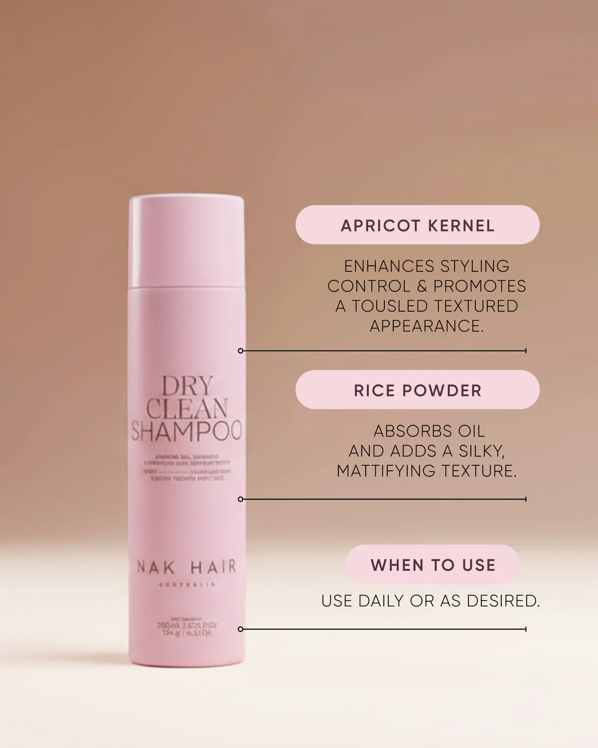 NAK Hair Dry Clean Shampoo 200ml, view 3