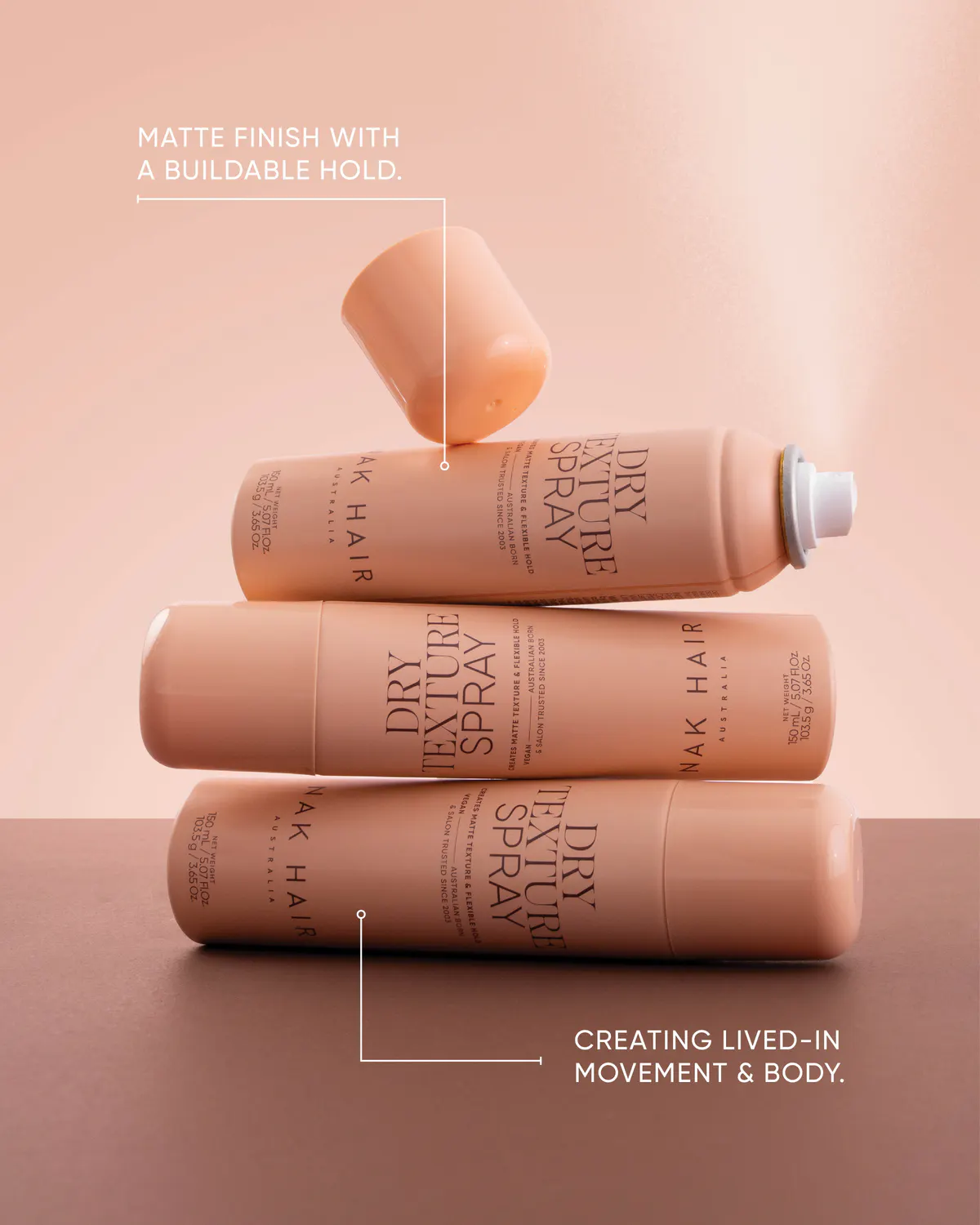 NAK Hair Dry Texture Spray 150g, view 3