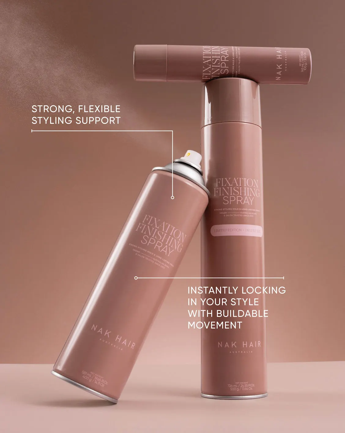 NAK Hair Fixation Finishing Spray 400g, view 4