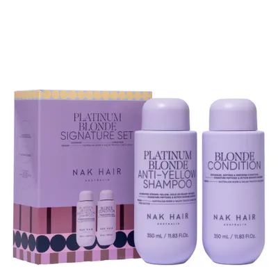NAK Hair Holiday Platinum Blonde 350ml Duo Pack