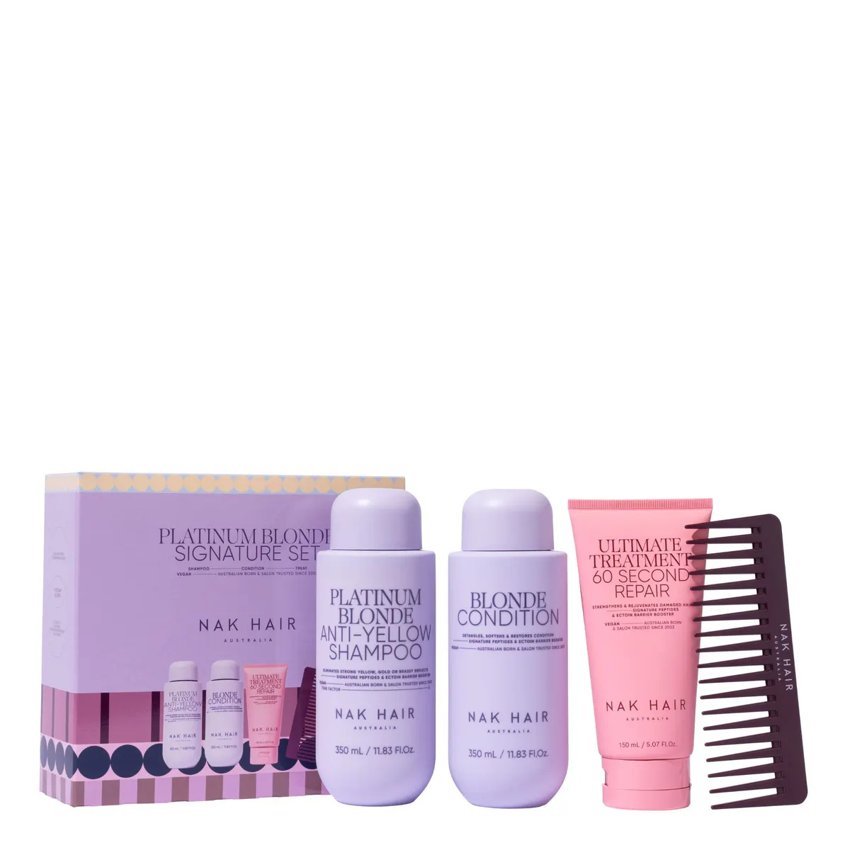 NAK Hair Holiday Platinum Blonde Trio Pack