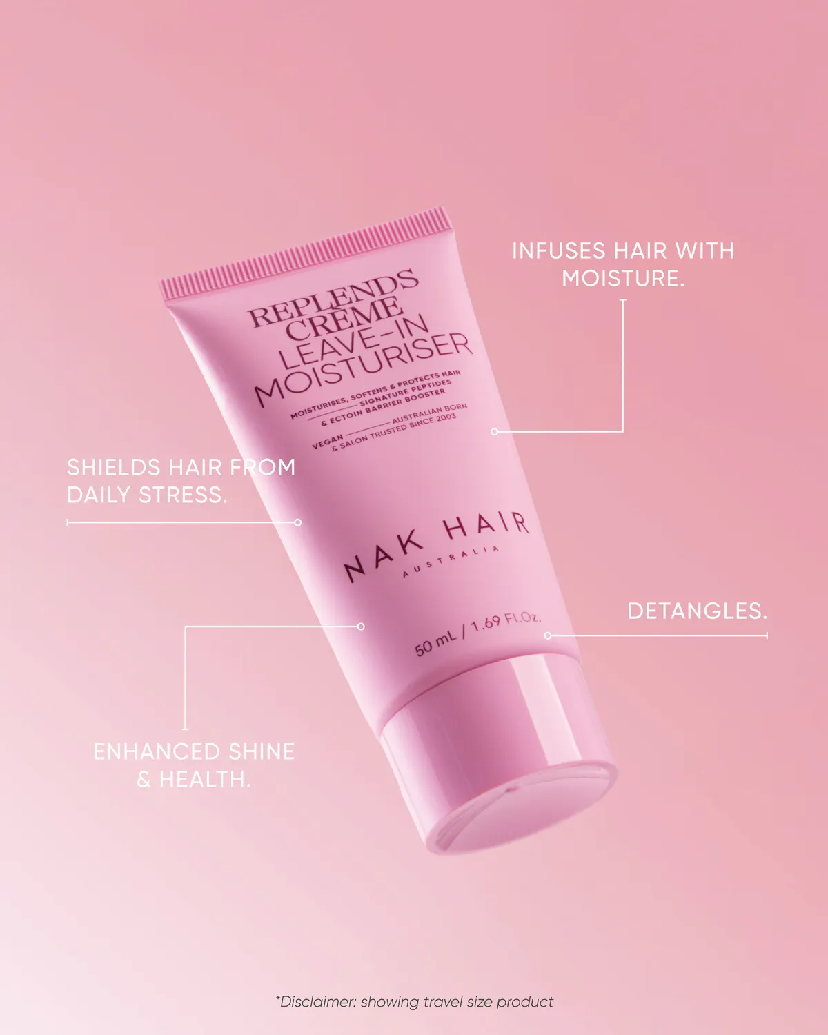 NAK Hair Replends Creme Leave in Moisturiser 150ml, view 5