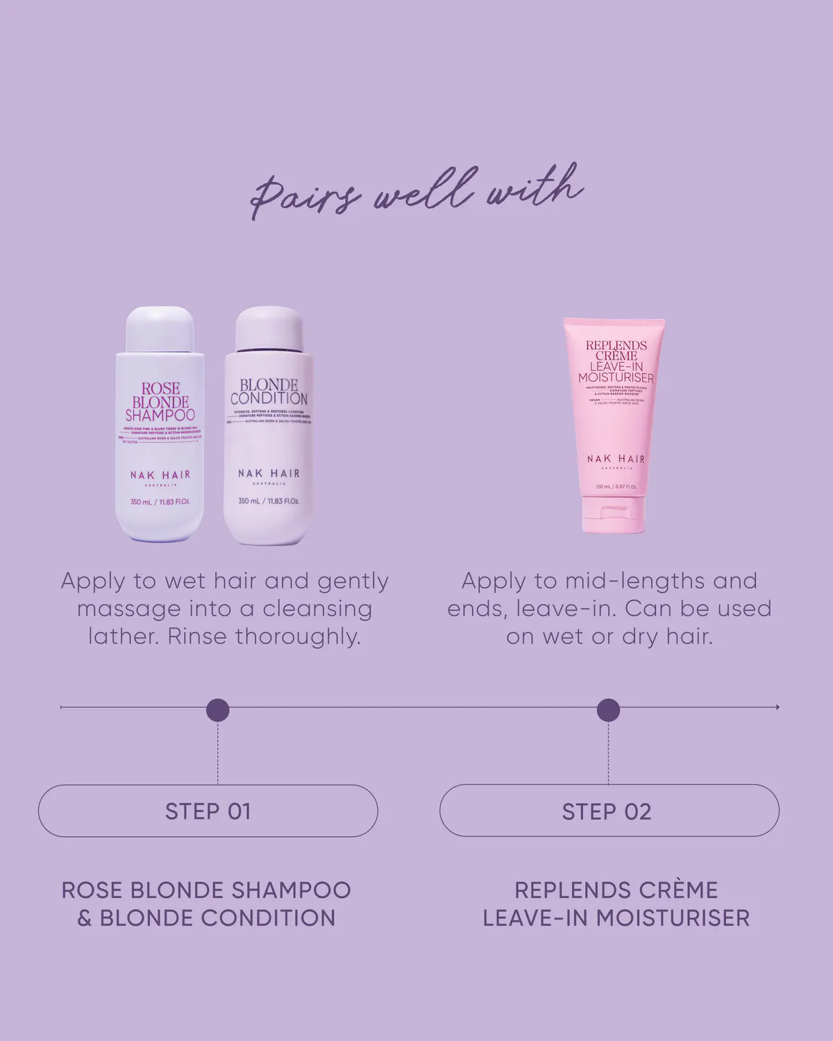 NAK Hair Rose Blonde Shampoo 350ml, view 6