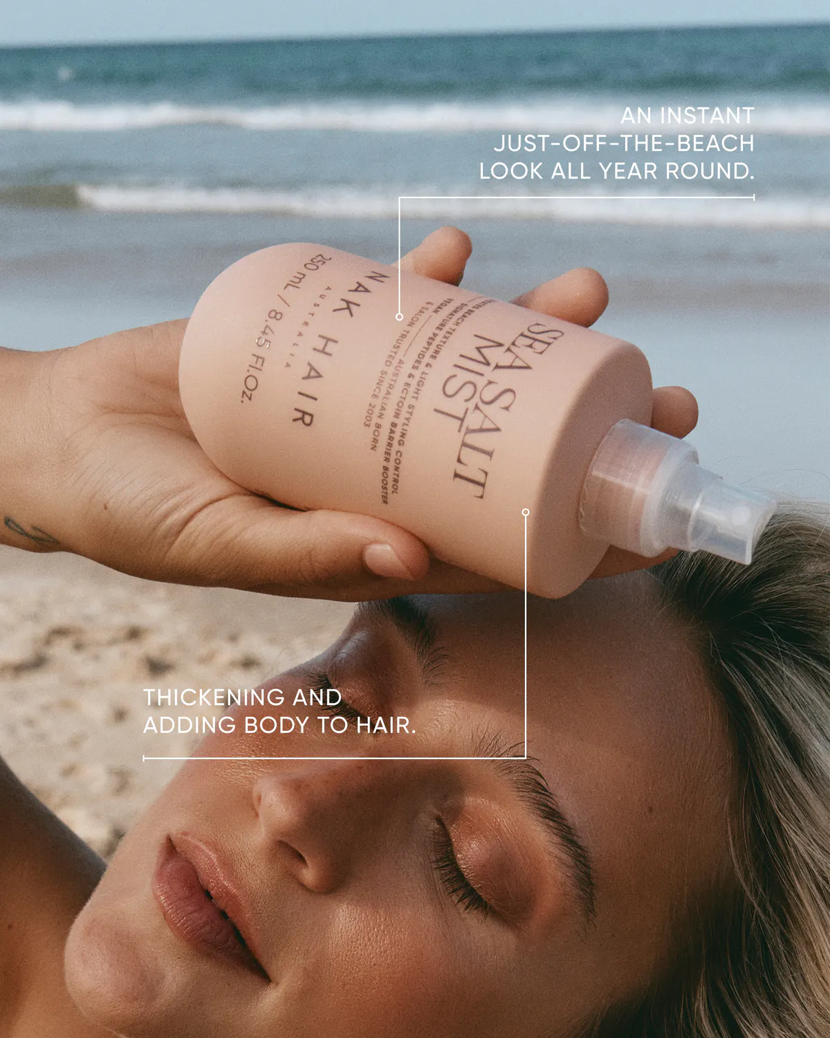 NAK Hair Sea Salt Mist 250ml, view 5