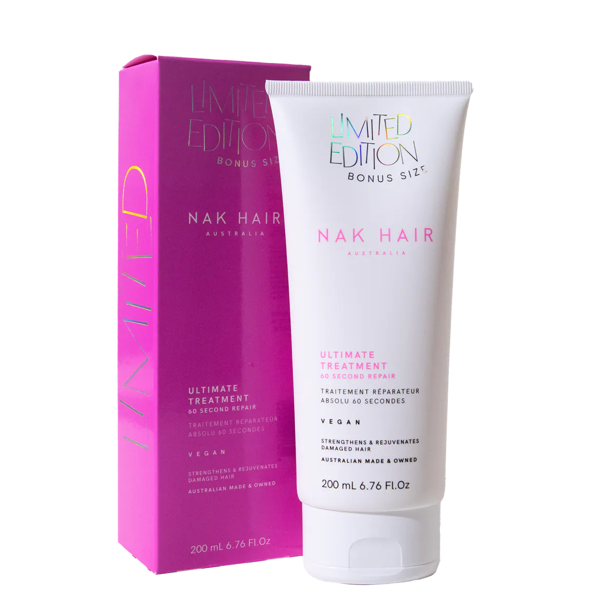 NAK Ultimate Treatment - 60 Second Repair 200ml Bonus Size Old Packaging