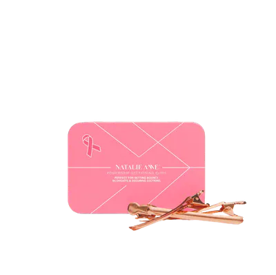Natalie Anne Pink Ribbon Powergrip Sectioning & Blowout Clips