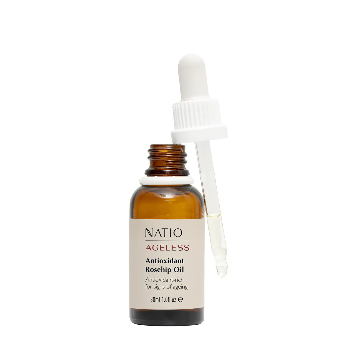 Natio Ageless Antioxidant Rosehip Oil 30ml, view 3