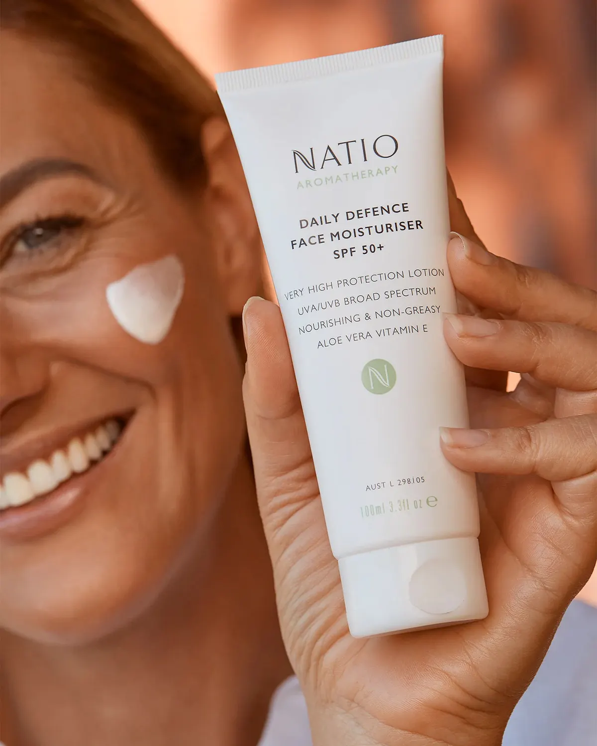 Natio Daily Defence Face Moisturiser SPF 50+ 100ml, view 4