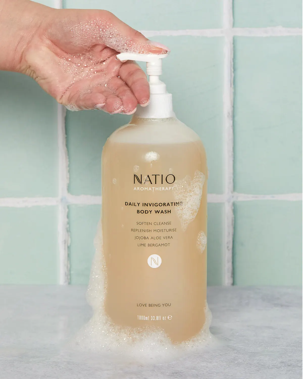 Natio Daily Invigorating Body Wash 1000ml, view 5