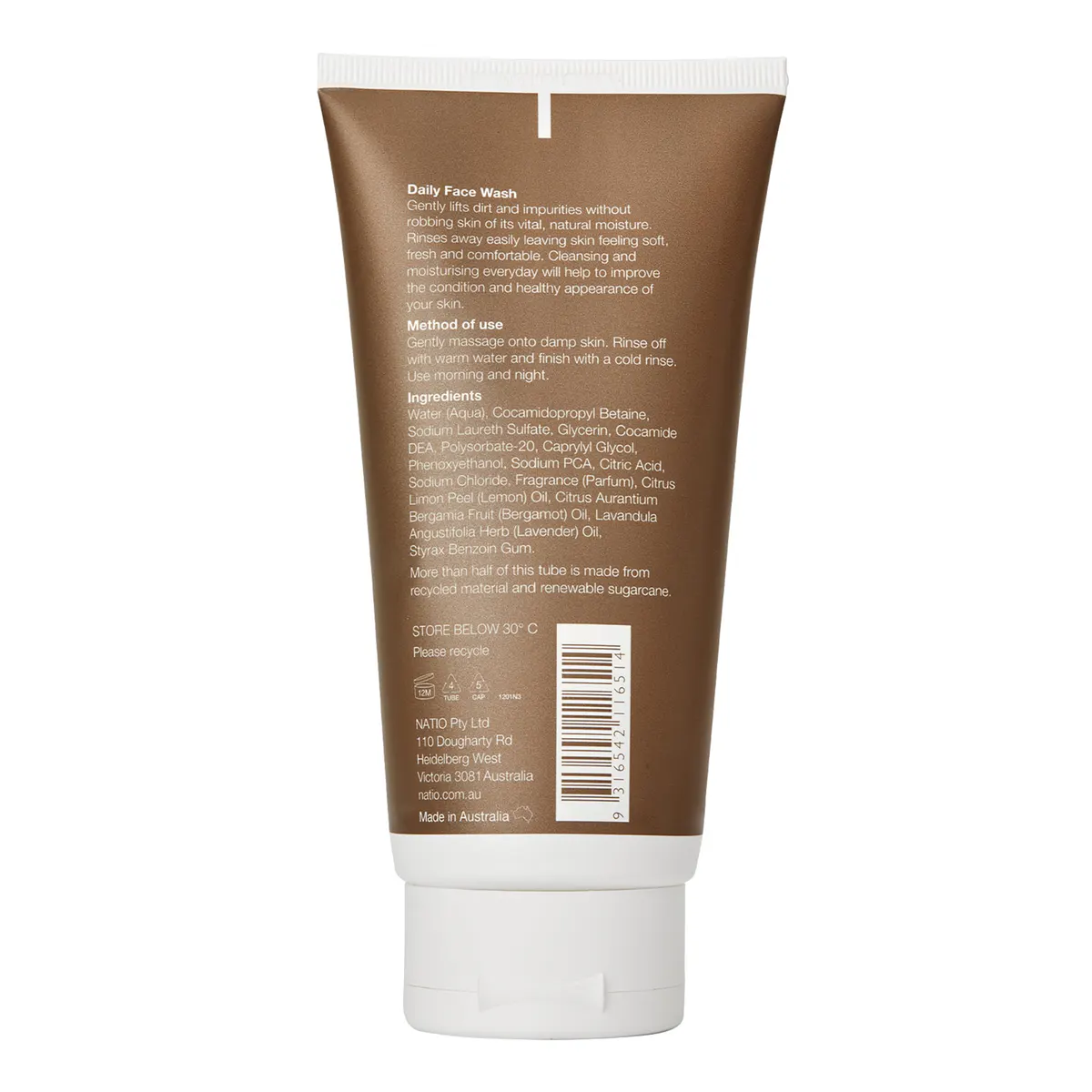 Natio For Men Daily Face Wash 150g, view 2