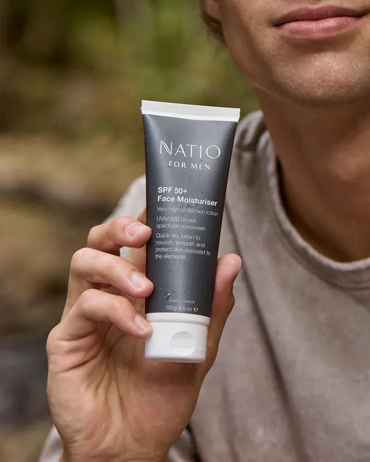 Natio For Men SPF 50+ Face Moisturiser 100g, view 4
