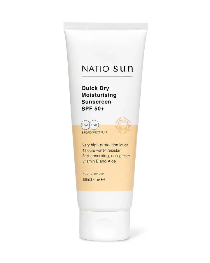 Natio Quick Dry Moisturising Sunscreen SPF 50+ 100ml
