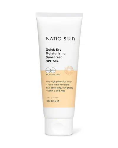 Natio Quick Dry Moisturising Sunscreen SPF 50+ 100ml