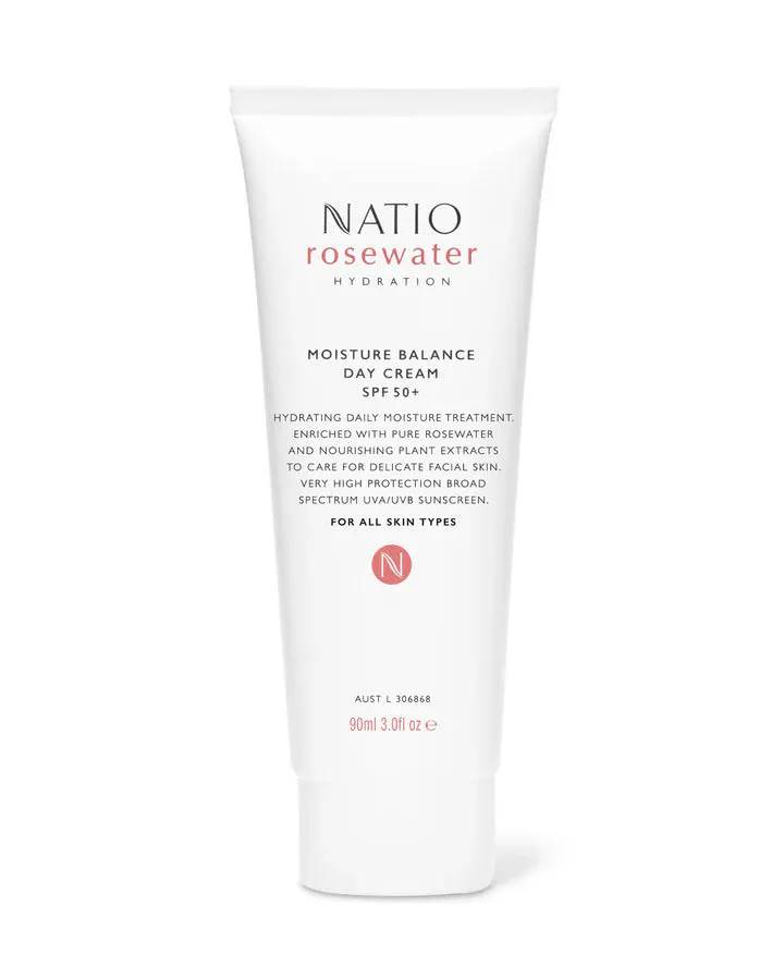 Natio Rosewater Hydration Moisture Balance Day Cream SPF 50+ 90ml