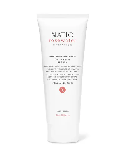 Natio Rosewater Hydration Moisture Balance Day Cream SPF 50+ 90ml