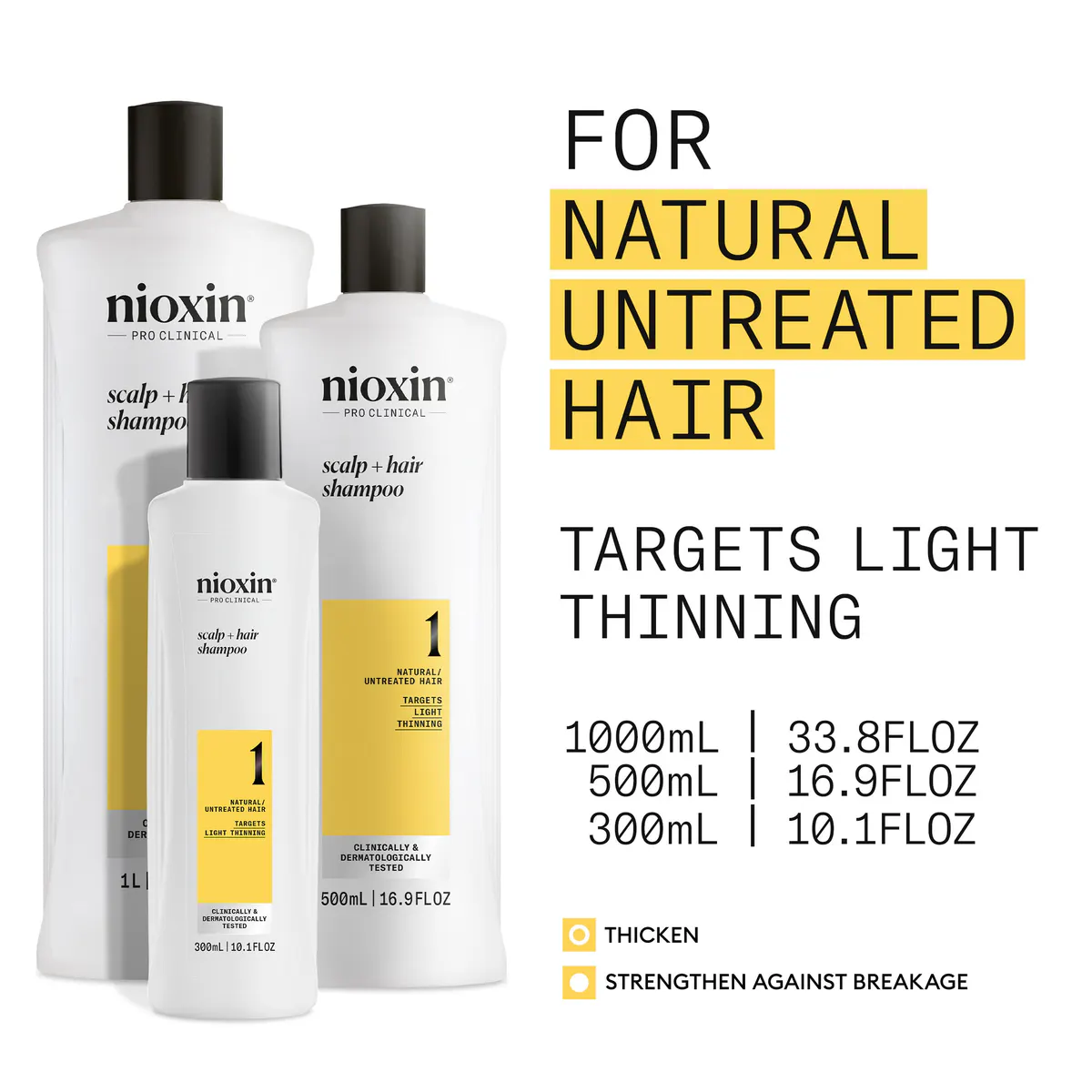 Nioxin System 1 Cleanser Shampoo and Scalp Therapy Revitalising Conditioner 1000ml Bundle, view 5