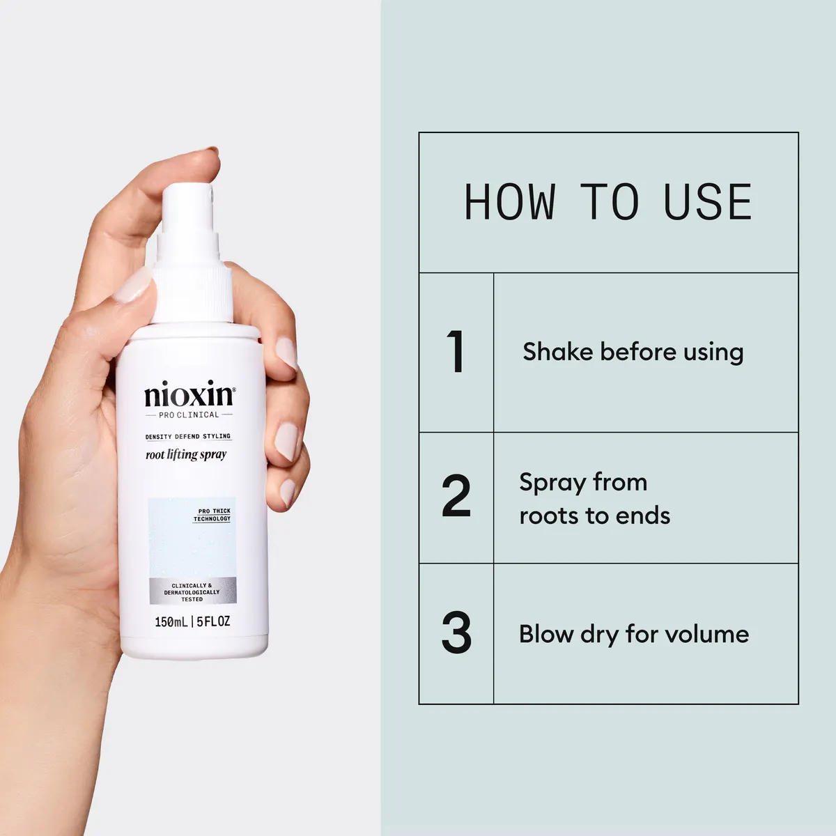 Nioxin Density Defend Styling Root Lifting Spray Hair Thickening Spray 150ml, view 4