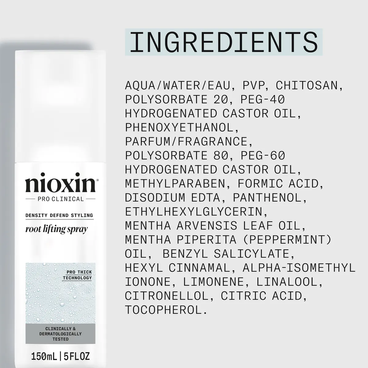 Nioxin Density Defend Styling Root Lifting Spray Hair Thickening Spray 150ml, view 6