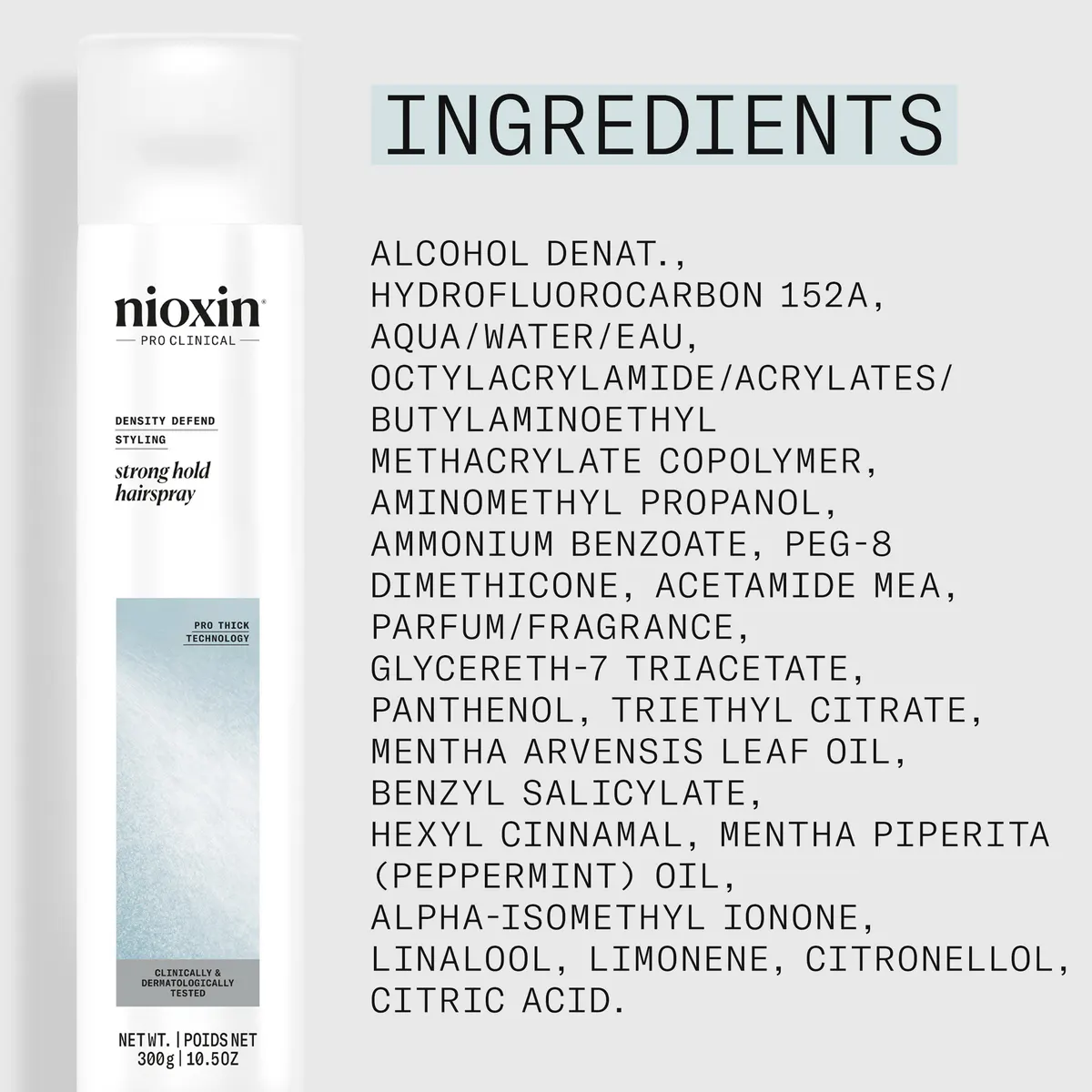 Nioxin Density Defend Styling Strong Hold Hairspray 300ml, view 6