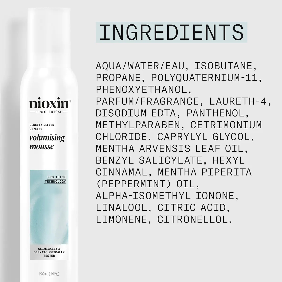 Nioxin Density Defend Styling Volumizing + Thickening Mousse 200ml, view 6