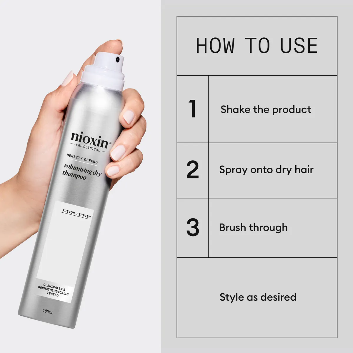Nioxin Density Defend Volumizing Dry Shampoo for Fine Hair 180ml, view 4