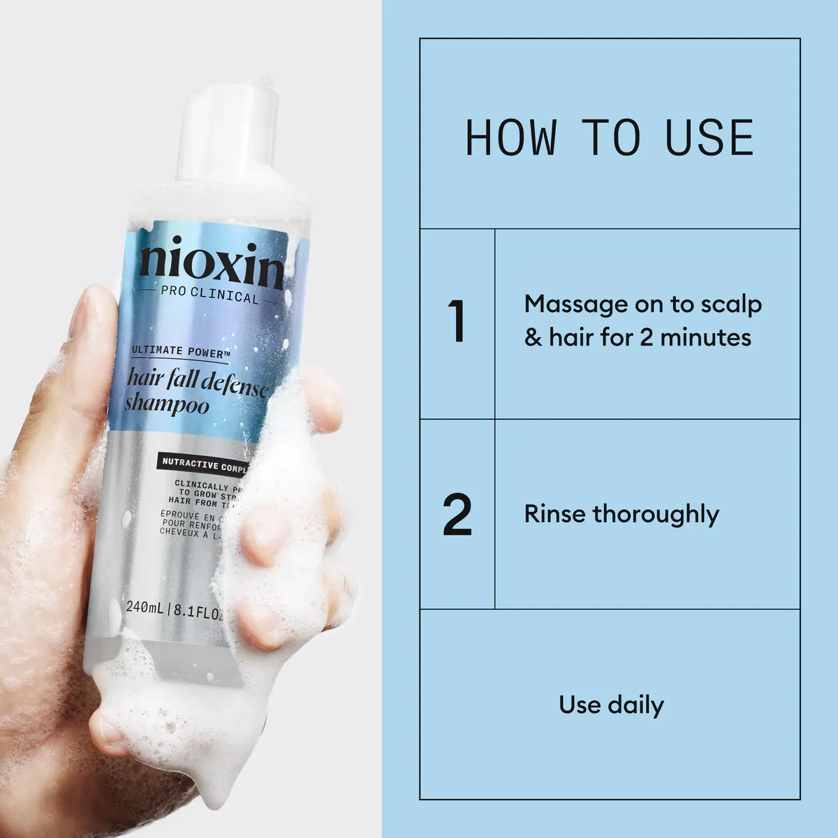 Nioxin Hair Fall Defense Shampoo 240mL, view 4