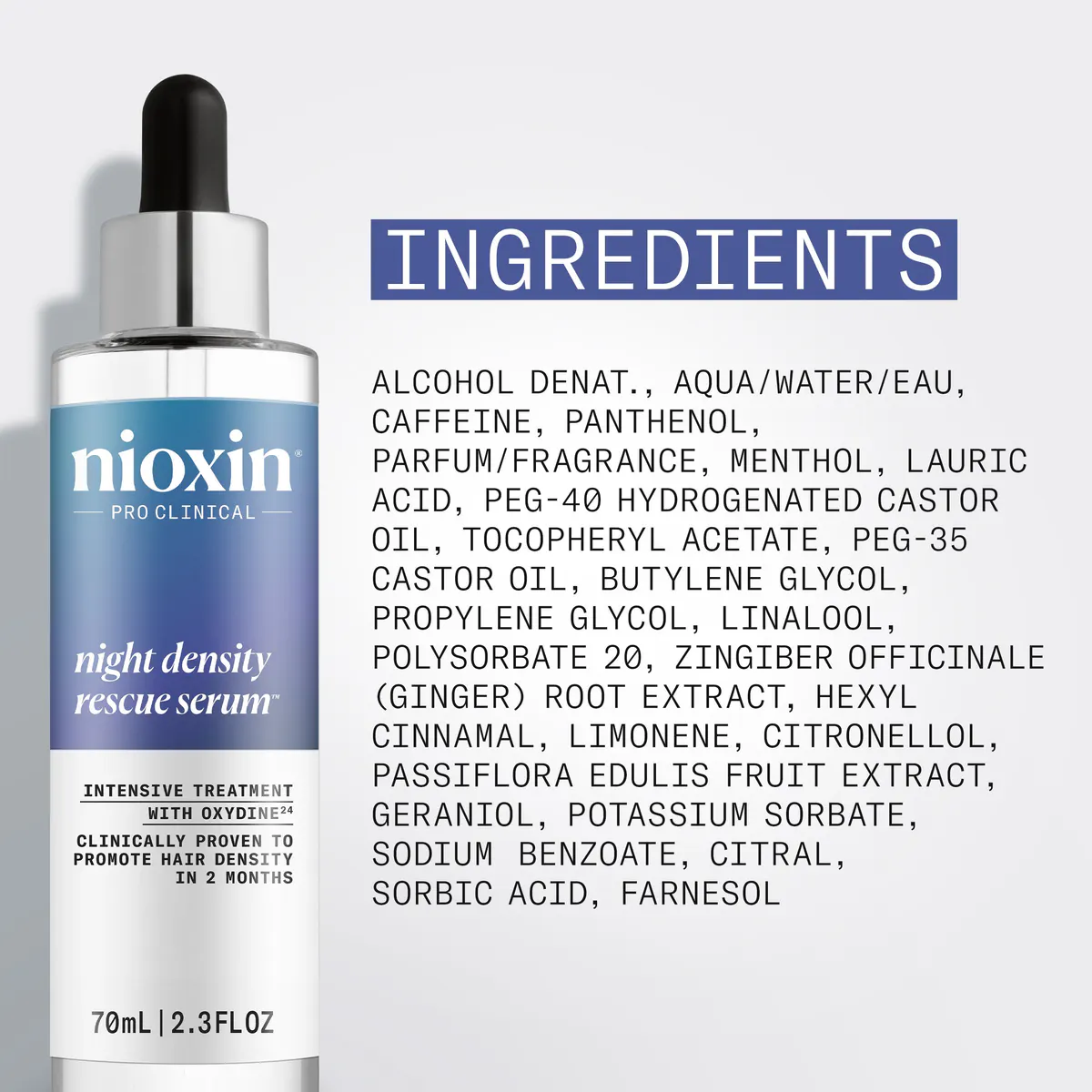 Nioxin Night Density Rescue Serum Overnight Hair Thickening Serum 70ml, view 6