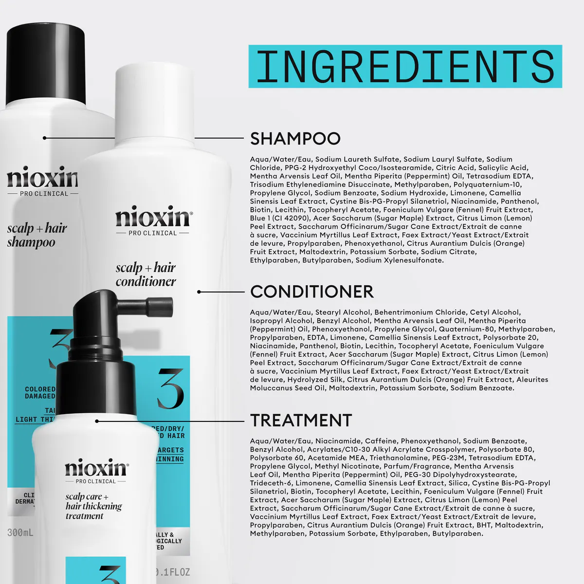 Nioxin Scalp + Hair Thickening System 3 Starter Trial Kit, view 8