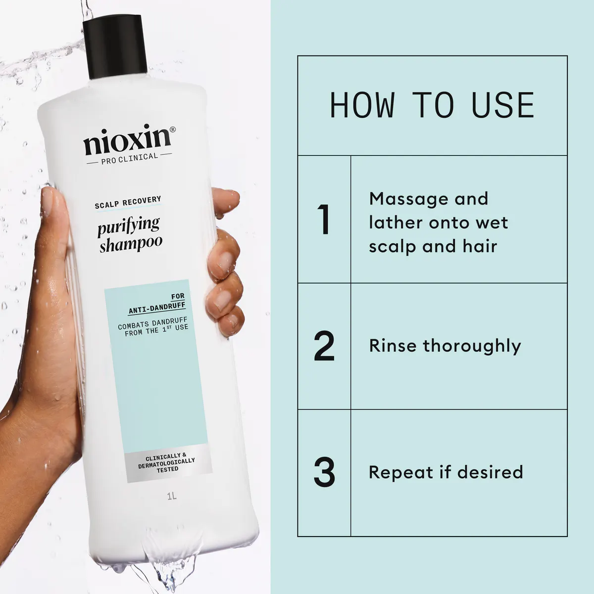 Nioxin Scalp Recovery System Purifying Shampoo 1000ml, view 3