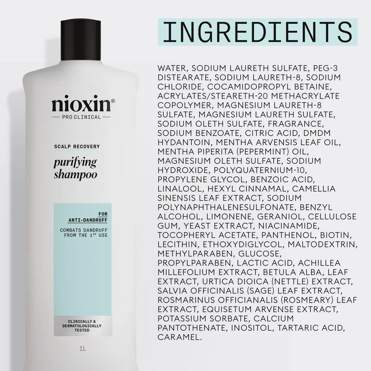 Nioxin Scalp Recovery System Purifying Shampoo 1000ml, view 4