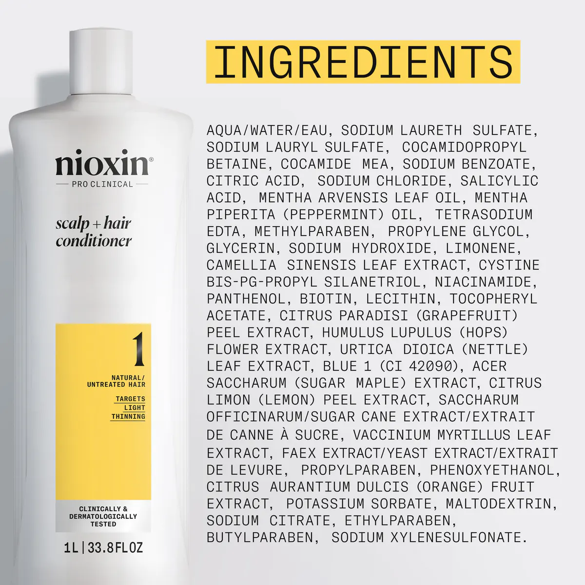Nioxin System 1 Scalp + Hair Thickening Conditioner 1000ml, view 6