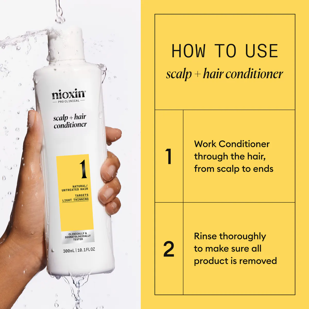 Nioxin System 1 Scalp + Hair Thickening Conditioner 300ml, view 3