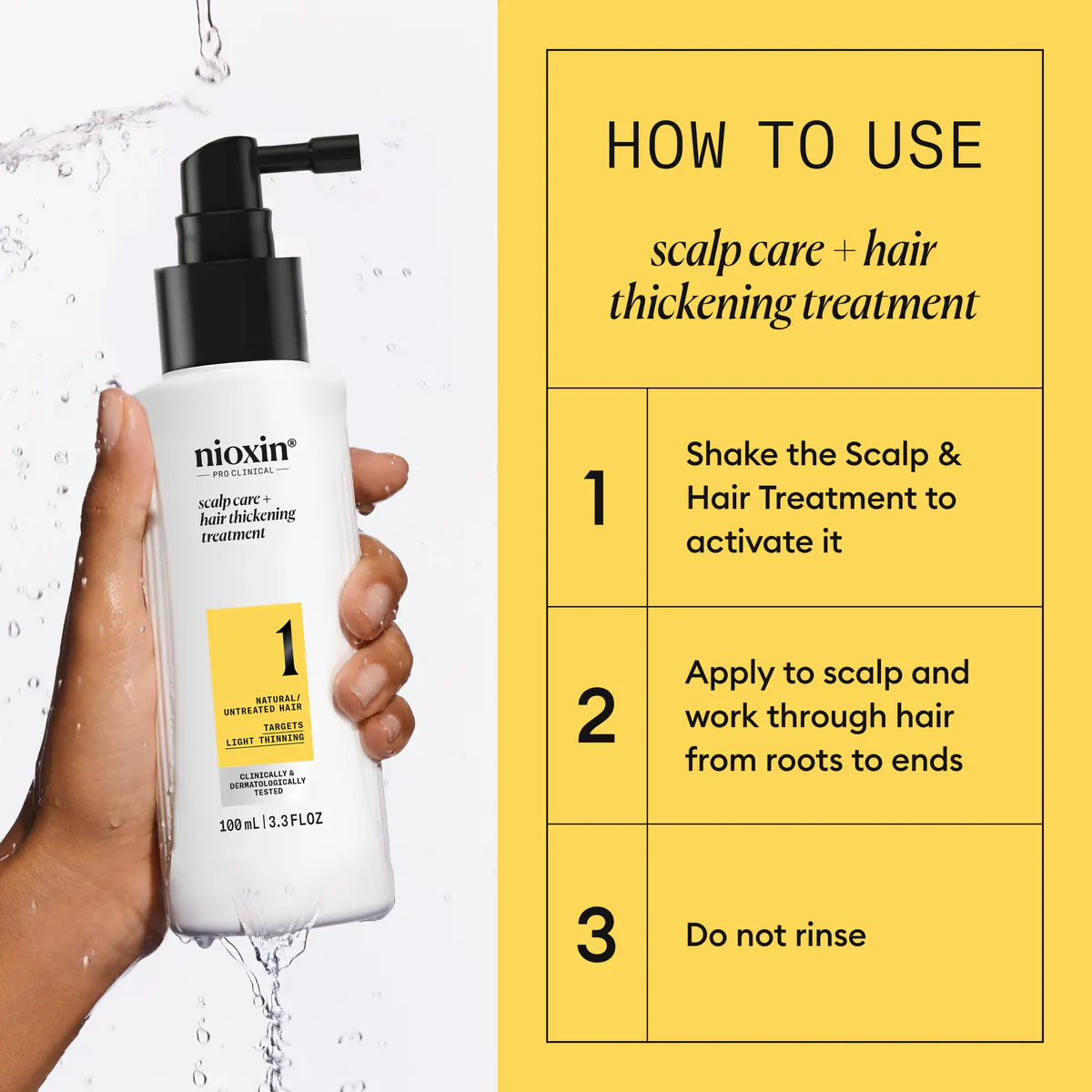 Nioxin System 1 Scalp + Hair Thickening Treatment 100ml, view 3
