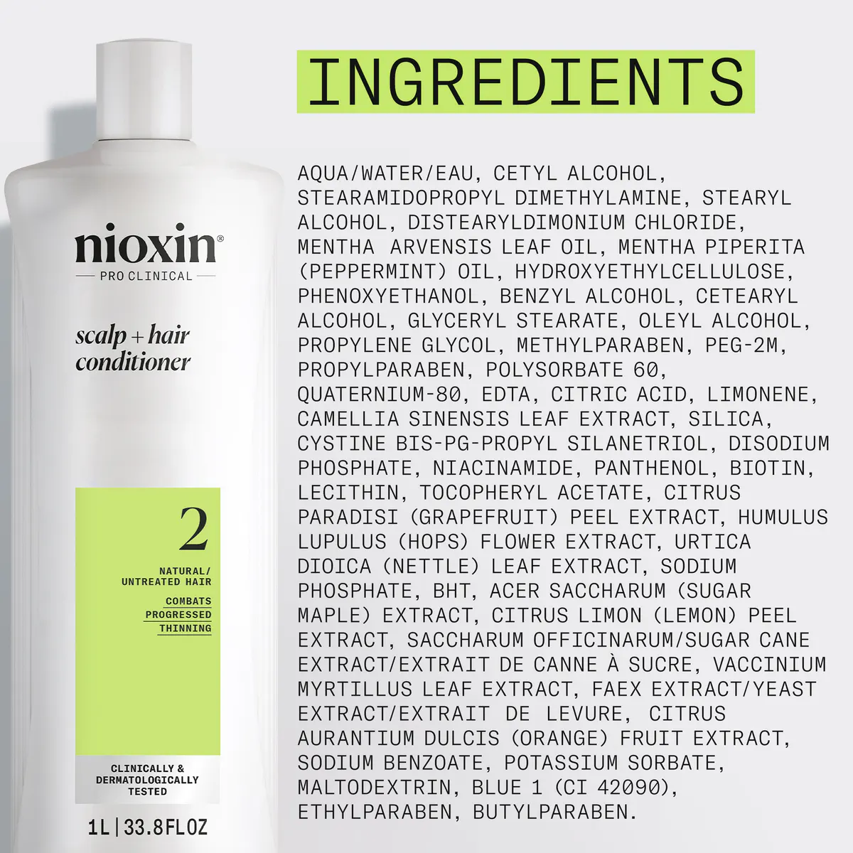 Nioxin System 2 Scalp + Hair Thickening Conditioner 1000ml, view 6
