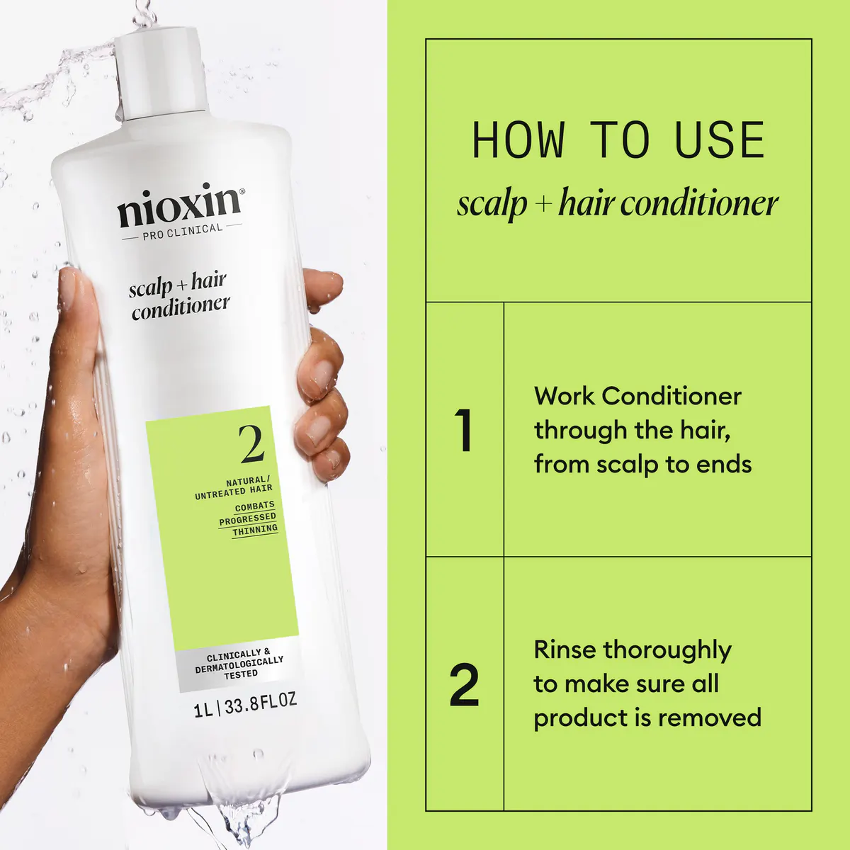 Nioxin System 2 Scalp + Hair Thickening Conditioner 300ml, view 3