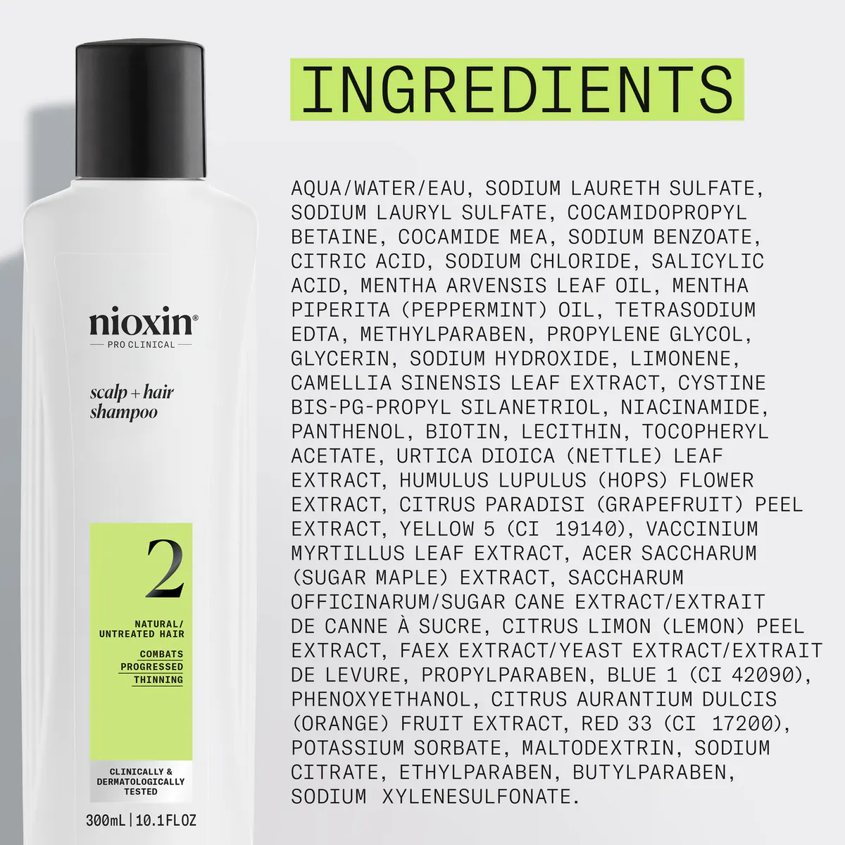 Nioxin System 2 Scalp + Hair Thickening Shampoo 300ml, view 5