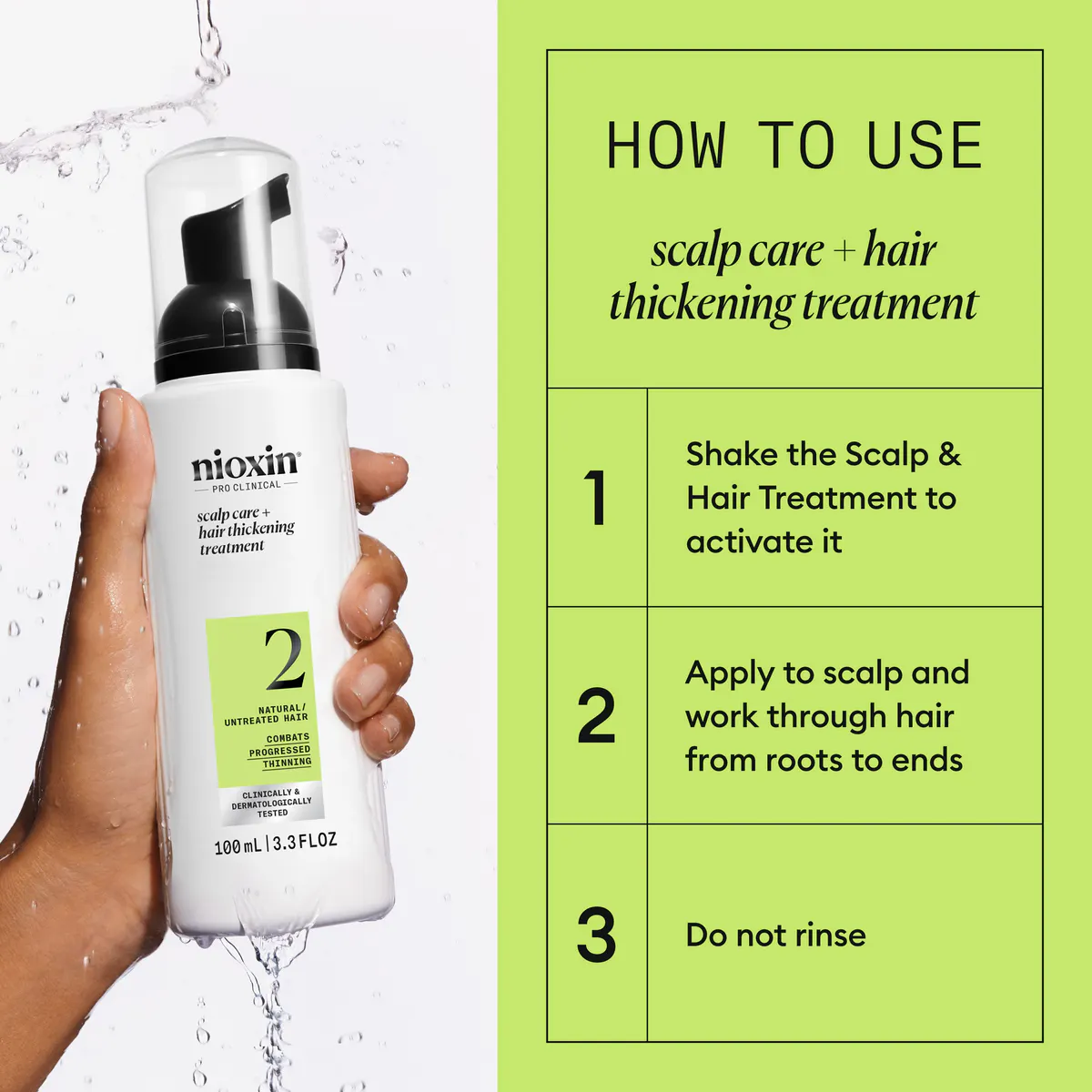 Nioxin System 2 Scalp + Hair Thickening Treatment 100ml, view 3
