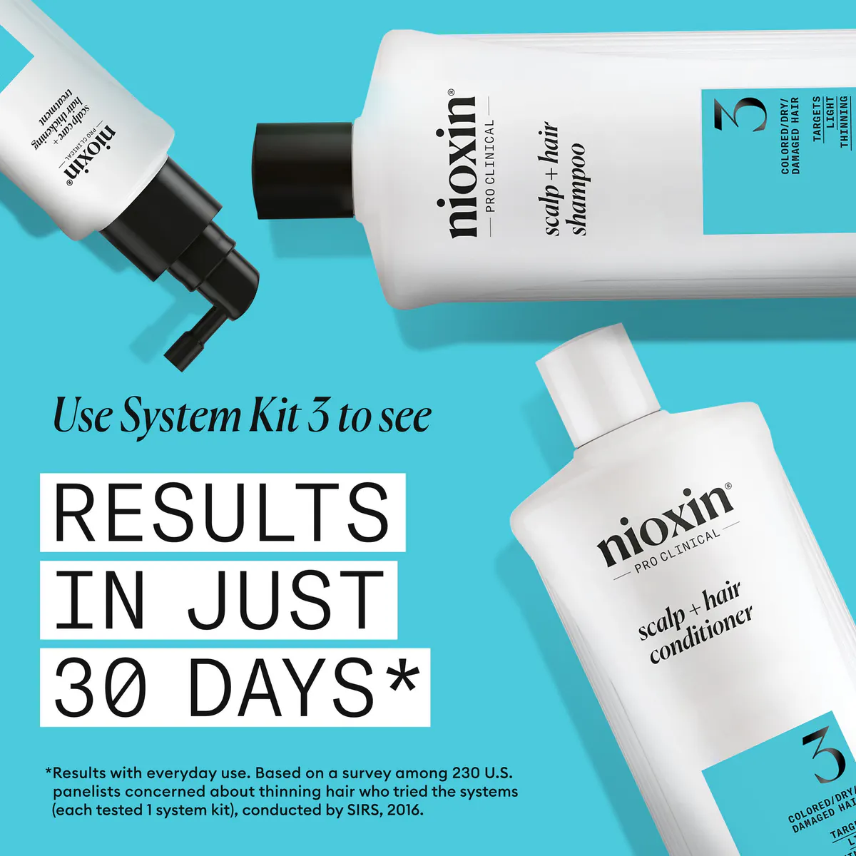 Nioxin System 3 Cleanser Shampoo and Scalp Therapy Revitalising Conditioner 1000ml Bundle, view 2