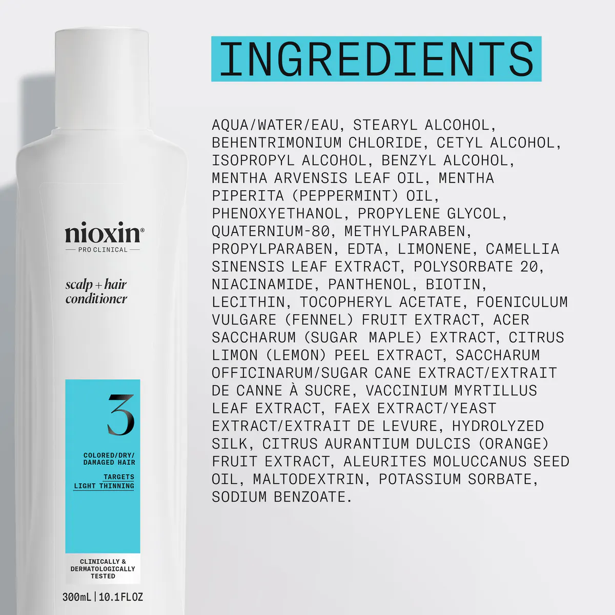 Nioxin System 3 Scalp + Hair Thickening Conditioner 300ml, view 6
