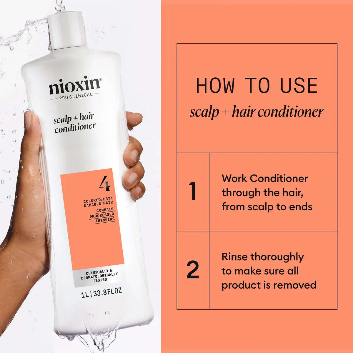 Nioxin System 4 Scalp + Hair Thickening Conditioner 1000ml, view 3