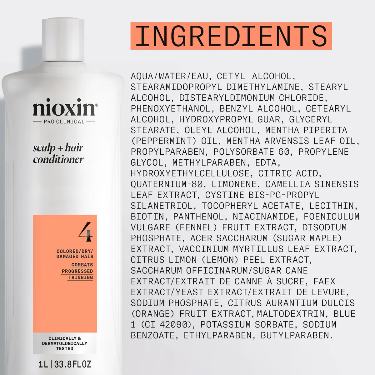 Nioxin System 4 Scalp + Hair Thickening Conditioner 1000ml, view 6