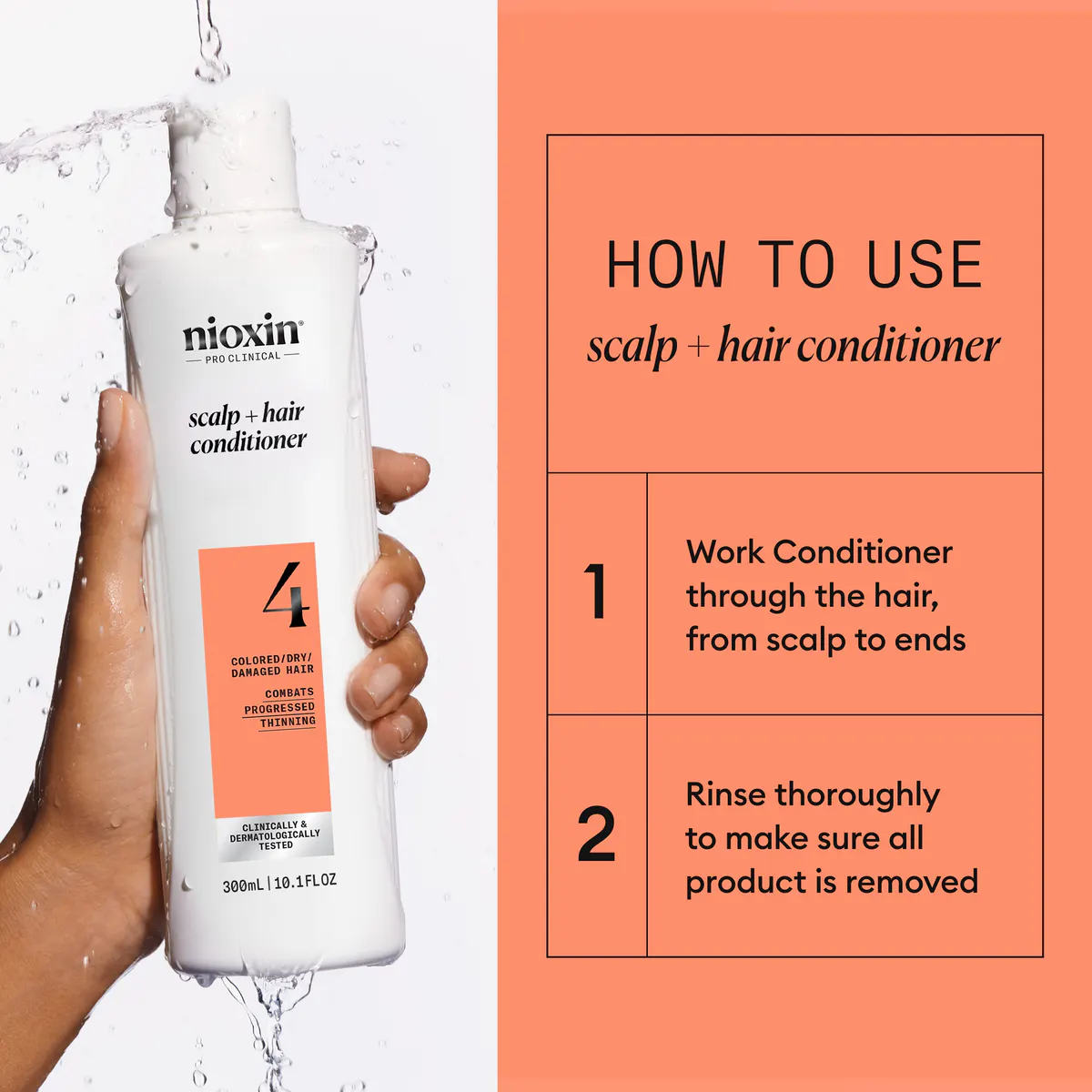 Nioxin System 4 Scalp + Hair Thickening Conditioner 300ml, view 3