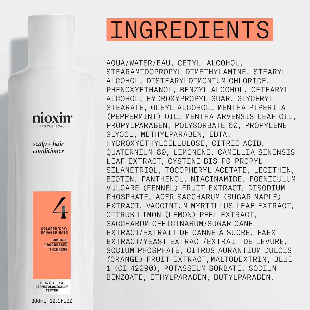 Nioxin System 4 Scalp + Hair Thickening Conditioner 300ml, view 6