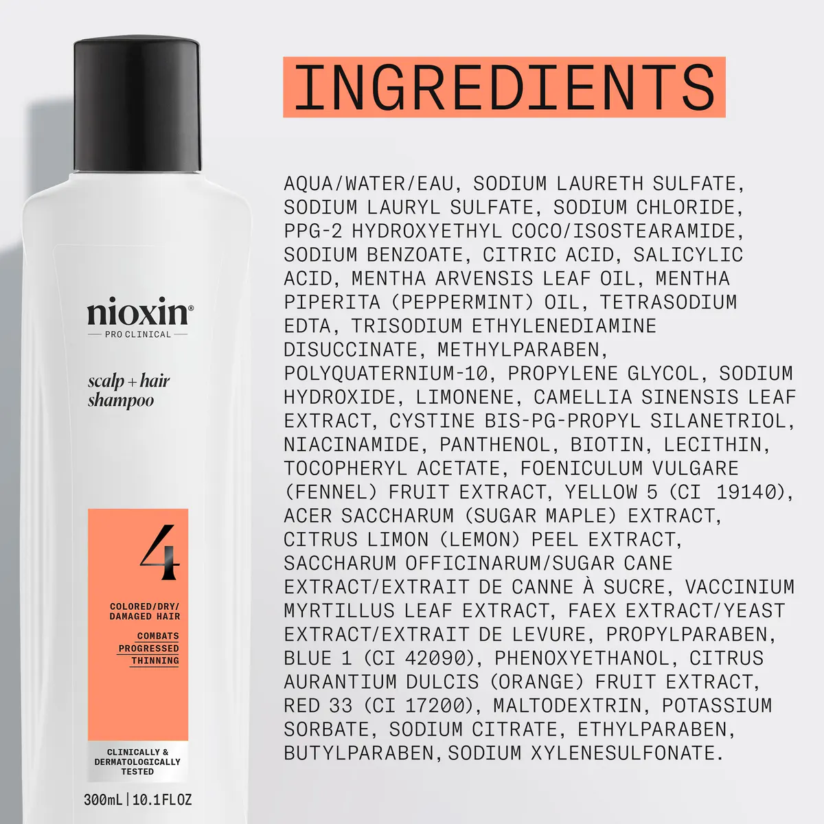 Nioxin System 4 Scalp + Hair Thickening Shampoo 300ml, view 5