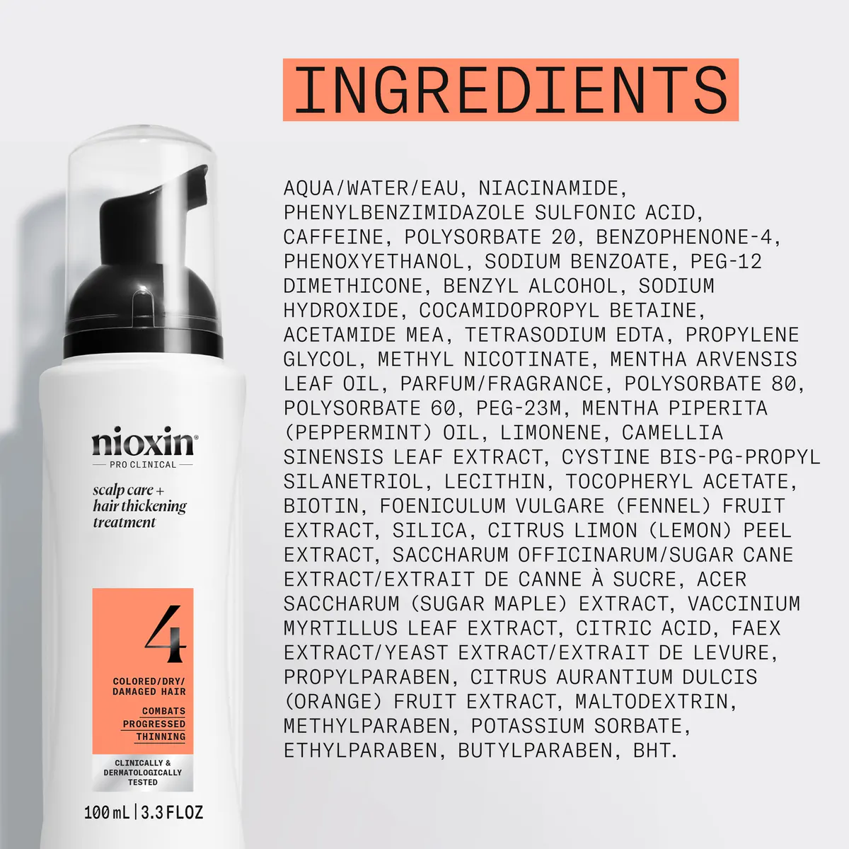 Nioxin System 4 Scalp + Hair Thickening Treatment 100ml, view 6