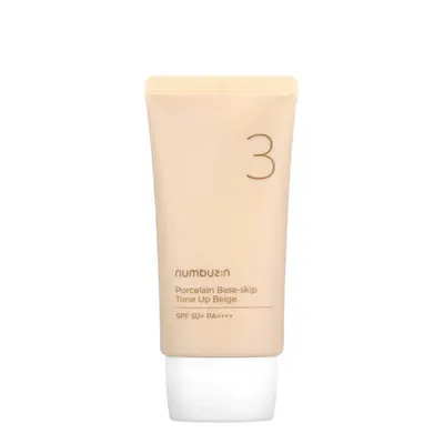 Numbuzin No.3 Porcelain Base Skip Tone Up Beige Cream 50ml